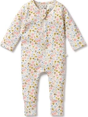 Newborn One-Piece Bodysuit in Ava Floral. Organic cotton Gots Certified